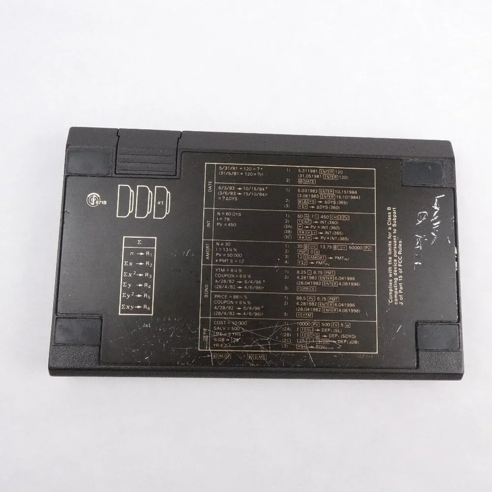 HP 12C Financial Calculator 10-Digit LCD With Case and Batteries Gold Faceplate